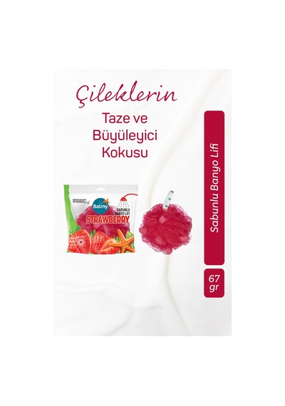 Balmy Çilek Sabunlu Banyo Lifi