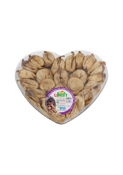 Ufresh Kuru İncir Şeffaf Kalp Tepsi 500 G