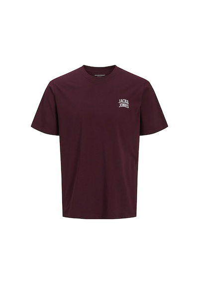 Jack & Jones Erkek Bisiklet Yaka Gögüs Baskili Tisört - Noge - 12310399 Port Royale