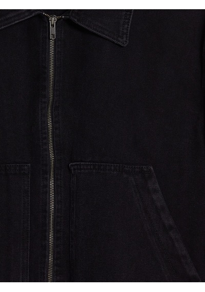 Lcw Jeans Siyah Loose Fit Erkek Jean Ceket