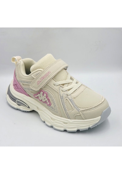 Kappa Kp-4061f Bej Renk Cırtlı Kız Çocuk Sneaker Spor Ayakkabı