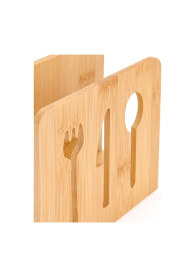 Mienn Bambu Dik Peçetelik - Kahverengi - 14 Cm Renkli