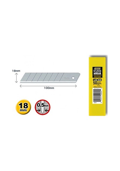 Olfa Lb-50 Standart Geniş Maket Bıçağı Yedeği 50 Li
