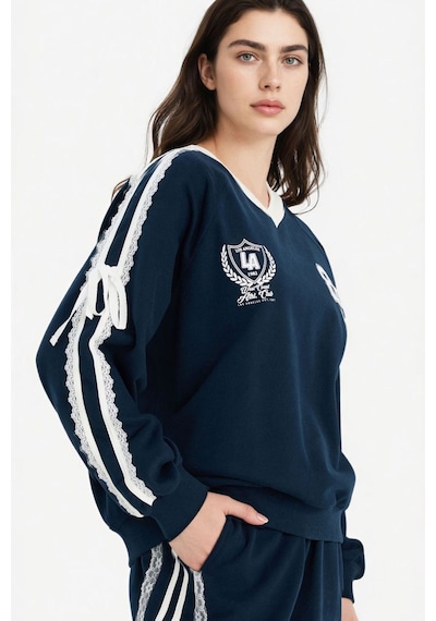 Defacto %100 Pamuk Oversıze Baskılı Sweatshirt G8034AX26SP
