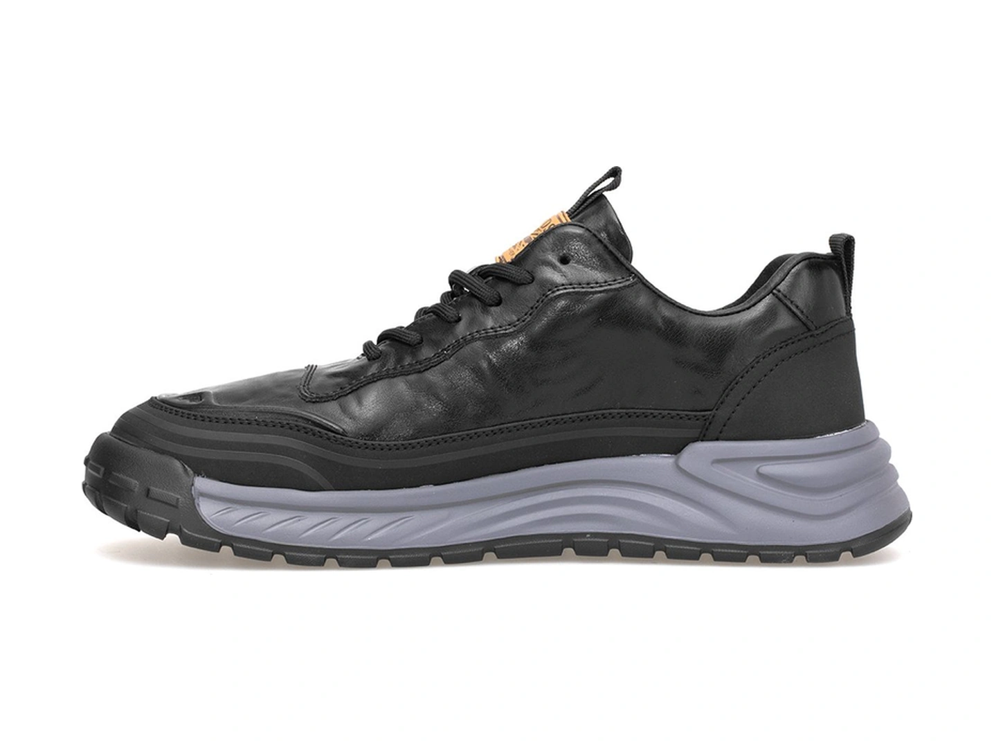 Guja 25k570-1 Erkek Hakiki Deri Klasik Sneaker Siyah Siyah