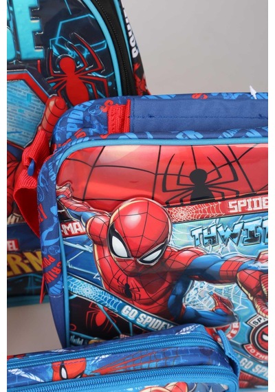 Lisanslı Spıderman Okul,beslenme Ve Kalem Çantası İle 2 Katlı Beslenme Kabı/lunch Box Seti Diğer