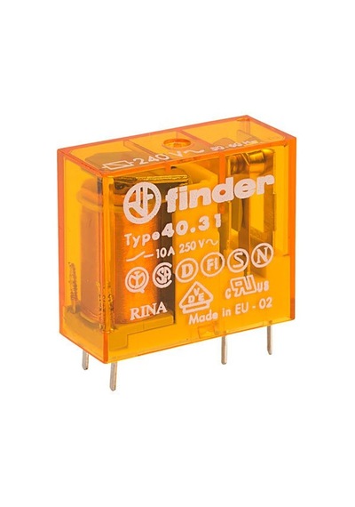Finder 40.31.8.024.0000 24v 10a Ac Tek Kontak Minyatür Pcb Röle 3