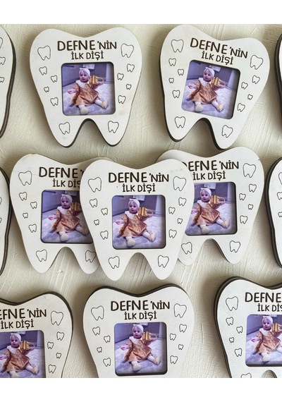Lavinta54 Kişiye Özel Ahşap Bebek Diş Magneti