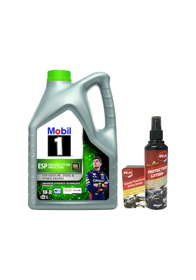 Mobil 1 ESP 5W-30 Tam Sentetik Motor Yağı 5 L + Gojo Temizlik Süngeri + Gojo Torpido Sütü 200 ML