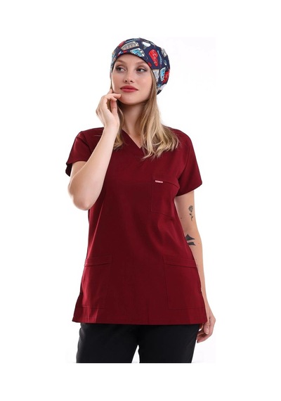 Bflex Unisex Likralı Yarasa Kol Tek Üst - 6407 Bordo 6407 Bordo Soft
