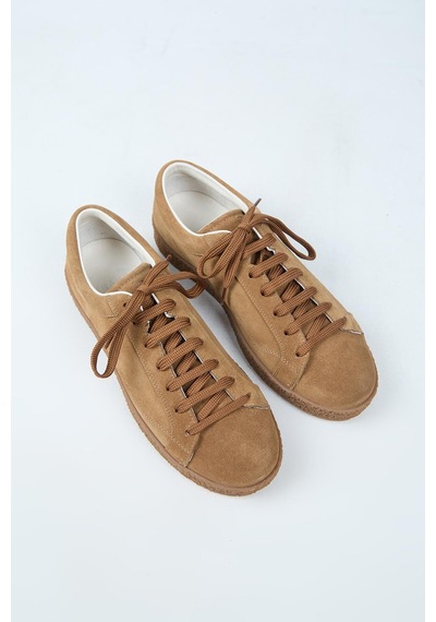 Krahe Chazz Erkek Hakiki Deri Bağcıklı Kum Sneakers