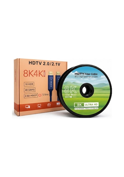 S-line Fk0520-8k-opt 20mt 2.1v 8k Fiber Optik Hdmı Kablo
