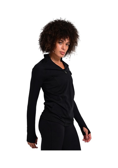Sportive Almeria Midlayer Kadın Siyah Günlük Stil Sweatshirt 24kk004-syh Siyah