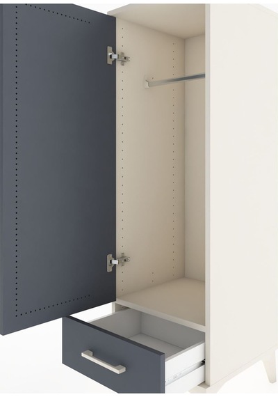 Hyperion Dolap Tek Raflı Tek Çekmeceli Tek Askılı 44x44x134 A... Aytaşı Hyperion Dolap Tek Raflı Tek Çekmeceli Tek Askılı 44x44x134 A... Aytaşı