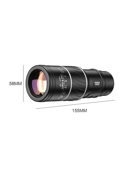 Dürbün Monocular Monoküler  Teleskop Profesyonel Zoom 16x52 Siyah