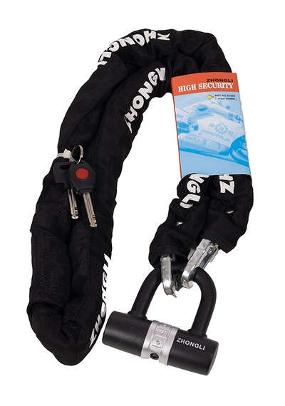 Zhongli Motosiklet Kilidi Zincir U-kilit 10x1500