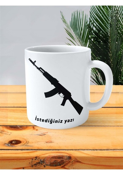 Ak-47 Kalaşnikof Baskılı Kupa Bardak Kişiye Özel Model 4 Çok Renkli