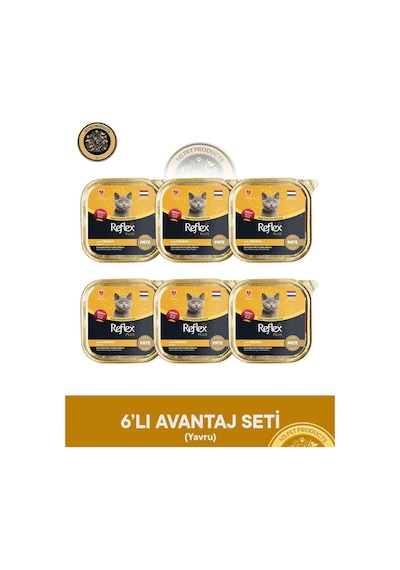 Reflex Plus Pate Tavuklu Yavru Kedi Maması  6 x 85 G