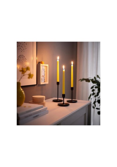 Ikea Klokhet 8'li Şamdan Mumu 2,2 X 25 Cm Sarı Çok Renkli