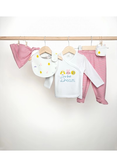 Sezgibaby 5'li Yenidoğan Kız Hastane Çıkışı Hediye Seti Pembe
