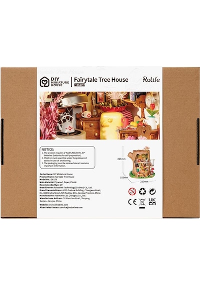 Rolife Dg179 Masal Ağaç Evi Fairytale Tree House Dıy Minyatür Maket Model Seti Mini Dollhouse 3d Model Kit Detaylı Dekoratif Hobi Seti 3d Puzzle Tiny House