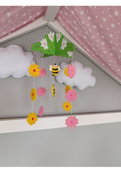 Bebek Beşik Süsü Dönence Organik Dekorasyon Montessori-mdl-2009