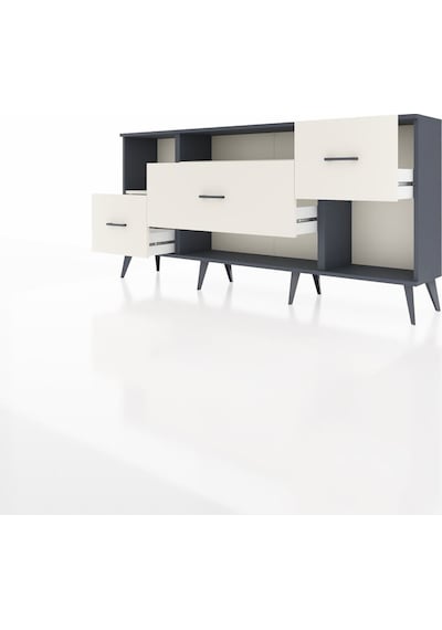 Arges Konsol 2 Raflı 3 Çekmeceli 176x30x83 Antrasit-aytaşı/aytaşı Aytaşı/aytaşı Arges Konsol 2 Raflı 3 Çekmeceli 176x30x83 Antrasit-aytaşı/aytaşı Aytaşı/aytaşı