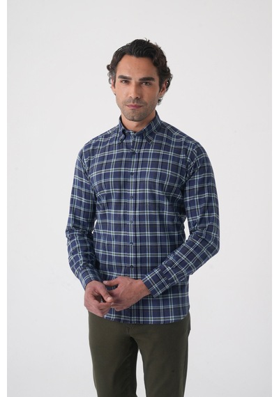 Bisse Regular Fit Pamuk Lacivert Erkek Gömlek Gmeks4kpal242065 E39 Lacivert