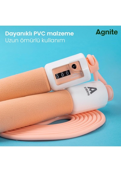 Mekanik Sayaçlı Pvc Atlama İpi Sünger Saplı Fitness Egzersiz İpi Karışık