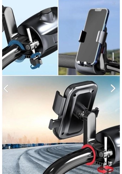 Motor,motosiklet,bisiklet ,scooter İçin 360 Derece Dönebilen Gidon Versiyonu Telefon Tutucu