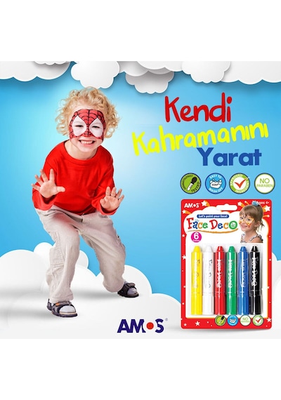 Amos Yüz Boyası - 6 Renk