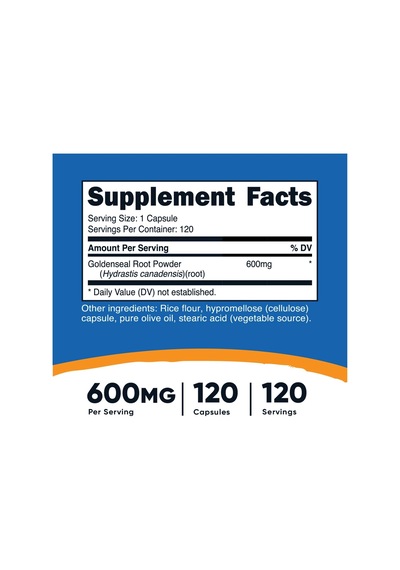 Nutricost Goldenseal Root 600mg, 120 Kapsül