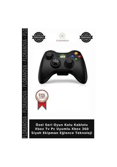 Özel Seri Oyun Kolu Kablolu Xbox Tv Pc Uyumlu Xbox 360 Siyah Ekipman Eğlence Teknoloji