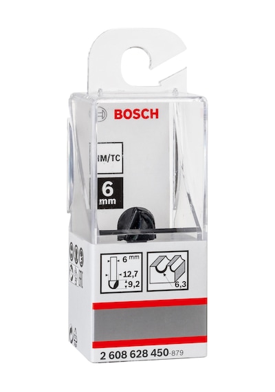 Bosch 6mm Şaftlı Dayamaklı Fitil Freze Ucu 6 12,7 40 2608628450