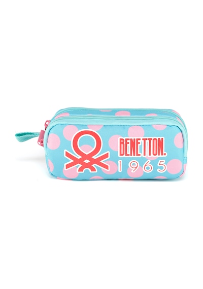 United Colors Of Benetton. Puantiyeli Çift Bölme Kız Çocuk Kalemlik Pembe - Turkuaz