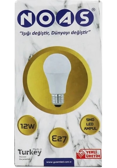Noas 12w Led Ampul 6500k 710lm 3 Adeti