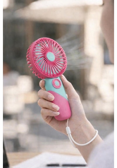 Taşınabilir Mini El Fanı Şarjlı 3 Kademeli Usb Fan Sessiz Güçlü Rüzgar Vantilatör