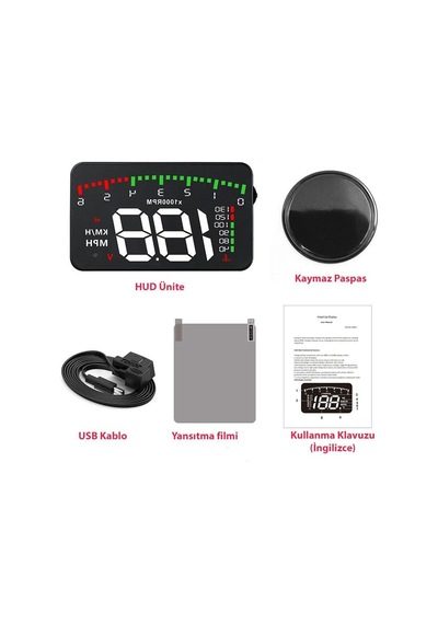 Ayrex Dailytech Hud Head Up Display 3.5 İnç Obd Sanal Gösterge Paneli