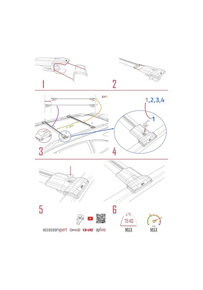 Accessorypart Dacia Dokker 2012 Ve Sonrası İle Uyumlu Fly Model Ara Atkı Tavan Barı Gri