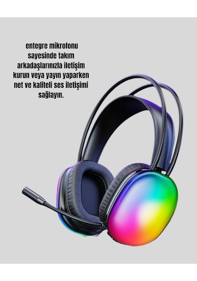 Type-c Şarjlı Rgb Işıklı Bluetooth Oyuncu Kulaklığı Mh-hs8828-1084