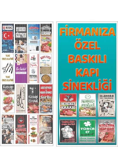 Baskılı Branda Kapı Sinekliği 100X200 Cm