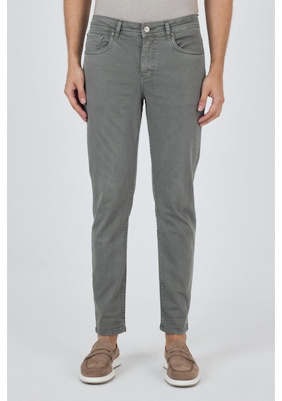 İmza Su Yeşili Pamuklu 5 Cep Casual Slim Fit 5 Cep Pantolon 1003250318 Su Yeşili