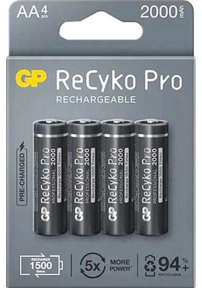 Gp Recyko Aa 2000 Mah Şarjlı 4'lü Pil