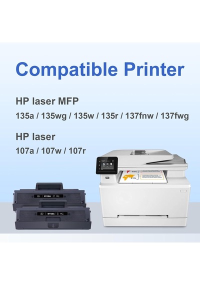 Hp Lazer Mfp 135a 135w 135r 137fnw Hp Lazer 107a 107r İçin Hp 106a W1106a Uyumlu 106a W1106a Toner Çipli