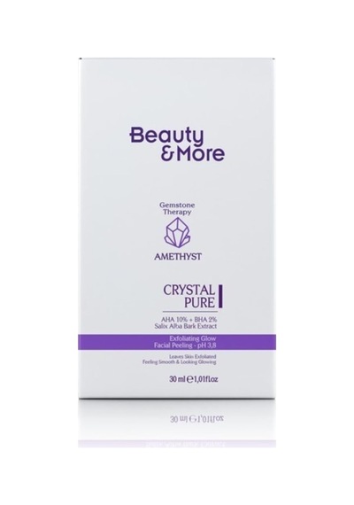 Ametist Crystal Pure Canlandırıcı Ve Cilt Tonu Eşitleyici Yüz Peelingi 30 Ml Aha 10% + Bha 2%+ Salix Alba Bark Extract+ Ametist Powder