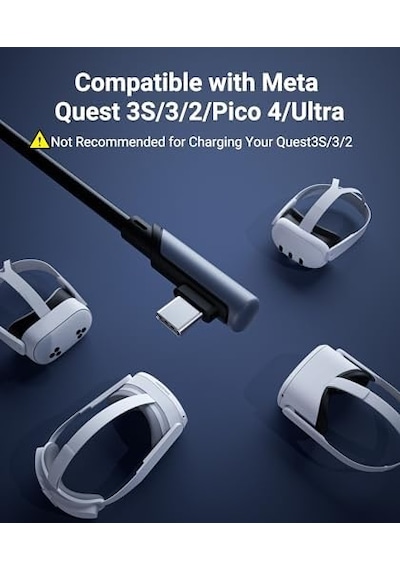 Bağlantı Kablosu 16 Ft Quest2/quest Pro/pico 4 Aksesuarları Ve Pc/steam Vr, Yüksek Hızlı Pc Veri Transferi, Vr Kulaklık Ve Oyun Bilgisayarı İçin Usb C Kablosu, Siyah Bağlantı Kablosu 16 Ft Quest2/quest Pro/pico 4 Aksesuarları Ve Pc/steam Vr, Yüksek Hızlı Pc Veri Transferi, Vr Kulaklık Ve Oyun Bilgisayarı İçin Usb C Kablosu, Siyah
