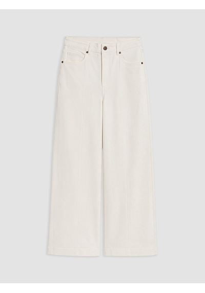 Lcw Modest Ekru Wideleg Kadın Jean Pantolon