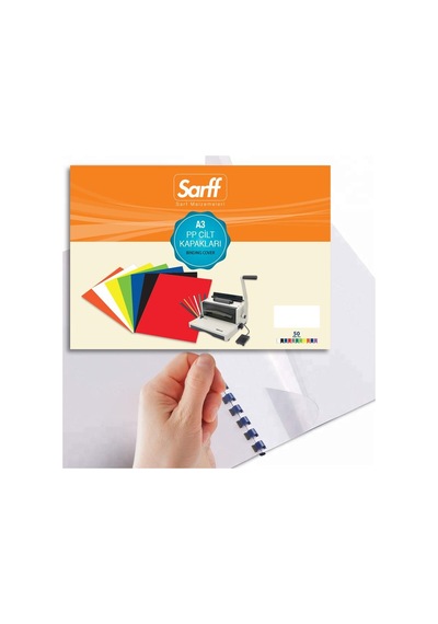 Sarff 450 Micron A3 Opak Beyaz Pp Kapak 50 Li Paket