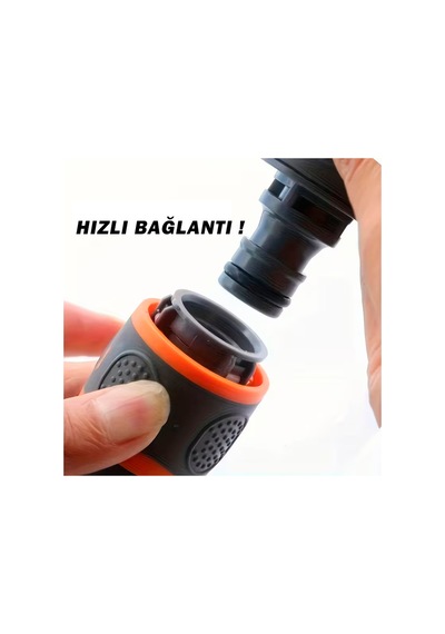 Car-fil Hızlı Bağlantılı Bahçe Hortumu Adaptörü 1/2 Uyumlu, Vanalı Konnektör 1/2"