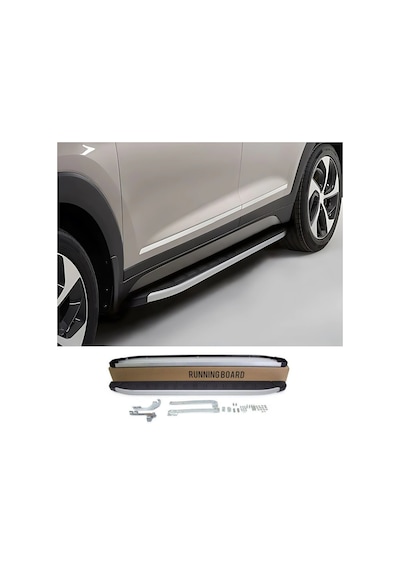 Citroen C4 Yan Basamak Seti - Gri, Proside 2020+